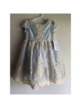 NWT Girls Size 4t Light Blue Pippa And Julie  Dress